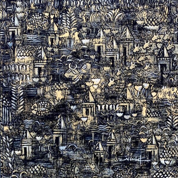 The Fusion of Ancient Temple Architecture in My Paintings My paintings feature a diverse array of ancient Hindu temples, reflecting the rich architectural styles of India. The temples from the northern states often showcase the Nagara style, characterized by intricate carvings and towering spires, while the southern states are renowned for their Dravidian temples, known for their massive gateways (gopurams) and intricate sculptures. Additionally, my work incorporates the Vesara style, a harmonious blend of both Nagara and Dravidian architectural elements. A significant number of temples in my paintings are dedicated to Lord Shiva, reflecting the profound spiritual and cultural heritage associated with these sacred spaces. These temples have been centers of religious practices for centuries, where chants, rituals, and sacrifices (yagnas) have been performed. They have also played a crucial role in the development of Hinduism, contributing to economic growth, promoting health through yoga, and fostering societal and cultural advancement. Among the many inspirations for my artwork, the Ellora Temple stands out prominently. The early morning sun casts its rays on the black stone sculptures of the temple, creating an enchanting illusion of a golden sheen. This mesmerizing interplay of light and stone profoundly influences the color palette in my paintings. In my artwork, the depiction of Nandi, the sacred bull, and groups of cattle symbolize the divine presence and the eternal connection with nature. These elements not only represent Lord Shiva but also evoke a sense of spirituality and serenity, offering viewers a glimpse into the timeless beauty and sanctity of ancient Hindu temples. Thank you Regards Anjiya Naik Contemporary Artist