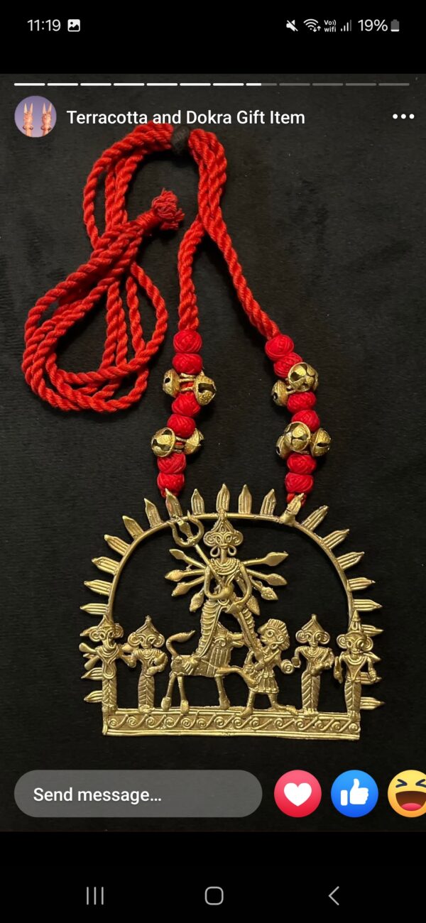 Goddess Durga metal pendant - Image 2
