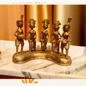 Adivasi Nachini Set – Dhokra Tribal Dance Figurine