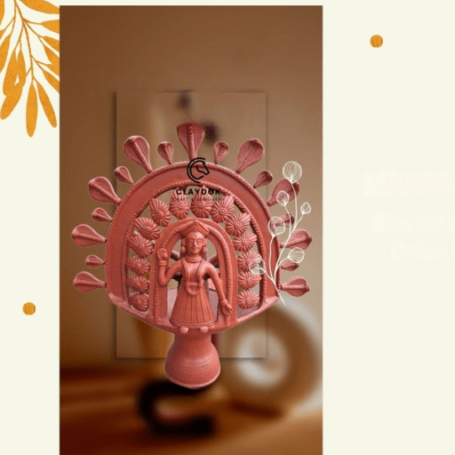 Terracotta Monosar Jhapi – Handcrafted Manasa Devi Figurine
