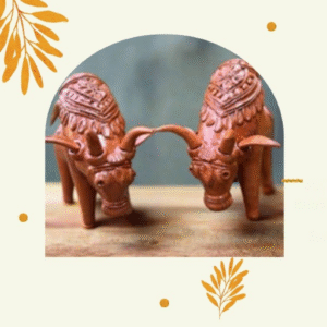 Terracotta Bull Figurine – Handcrafted Rural Art Decor