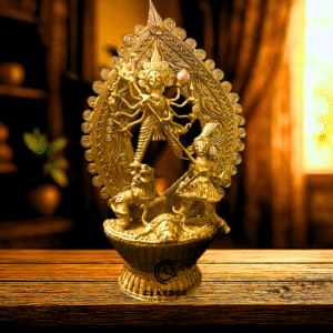 Nouka Durga Dhokra Brass Statue