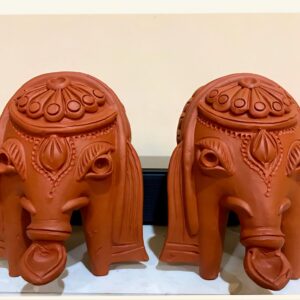 Terracotta Bunga Hati – Elephant Head Wall Décor (Single Piece)