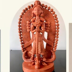 Terracotta Durga Atchala Idol – Standing Form 