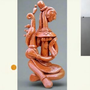 Terracotta Veena Saraswati – Seated Clay Idol 