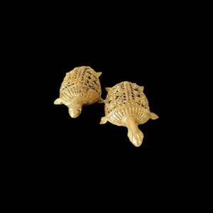 Handcrafted Dhokra Brass Tortoise – 5 x 3.5 Inches – Tribal Art Figurine for Home Decor & Gifting