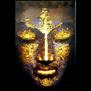 Divine Serenity – Buddha Acrylic Painting by Harshan Acharya