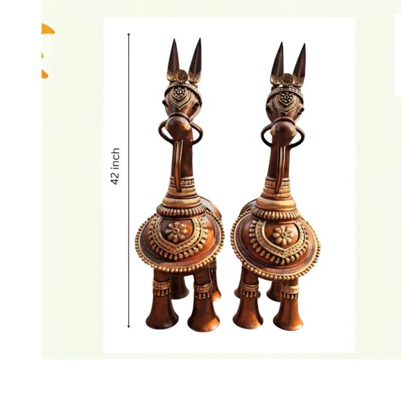 Terracotta Kathakali Horse Pair(Grand Decorative Piece)